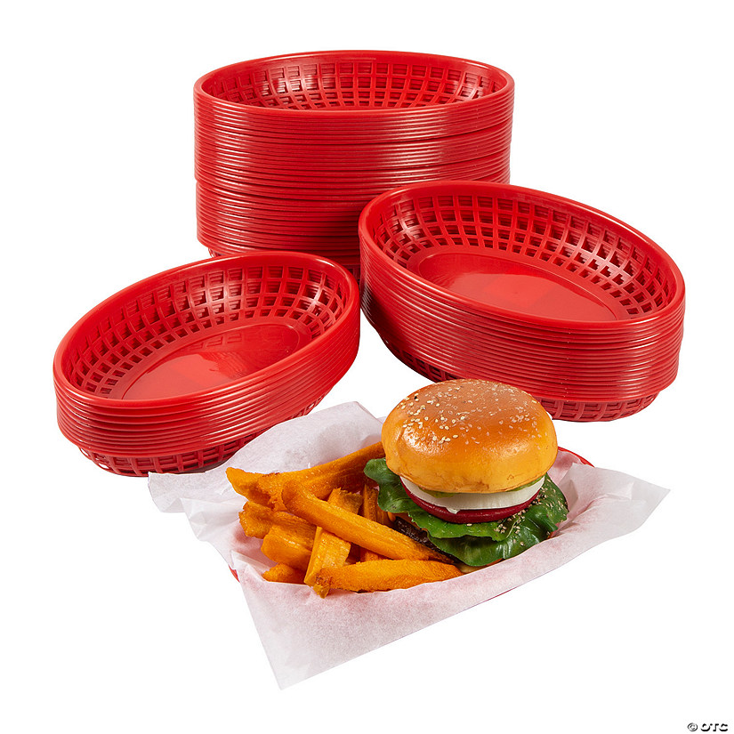 Bulk  60 Pc. Plastic Diner Baskets Image
