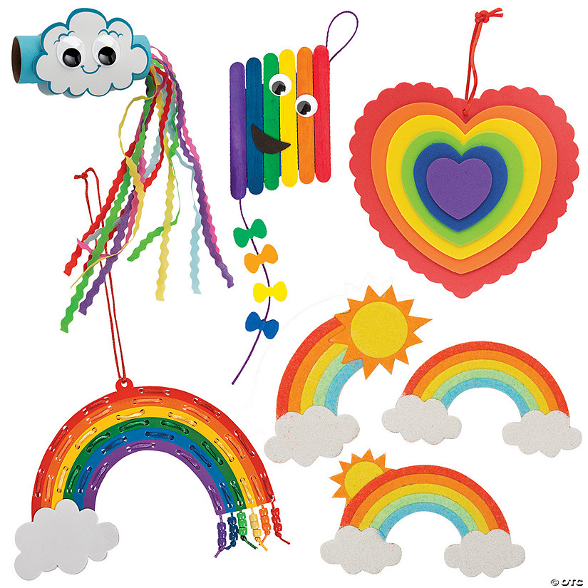 Bulk 60 Pc. Radical Rainbow Craft Kit Assortment - Makes 60 Image