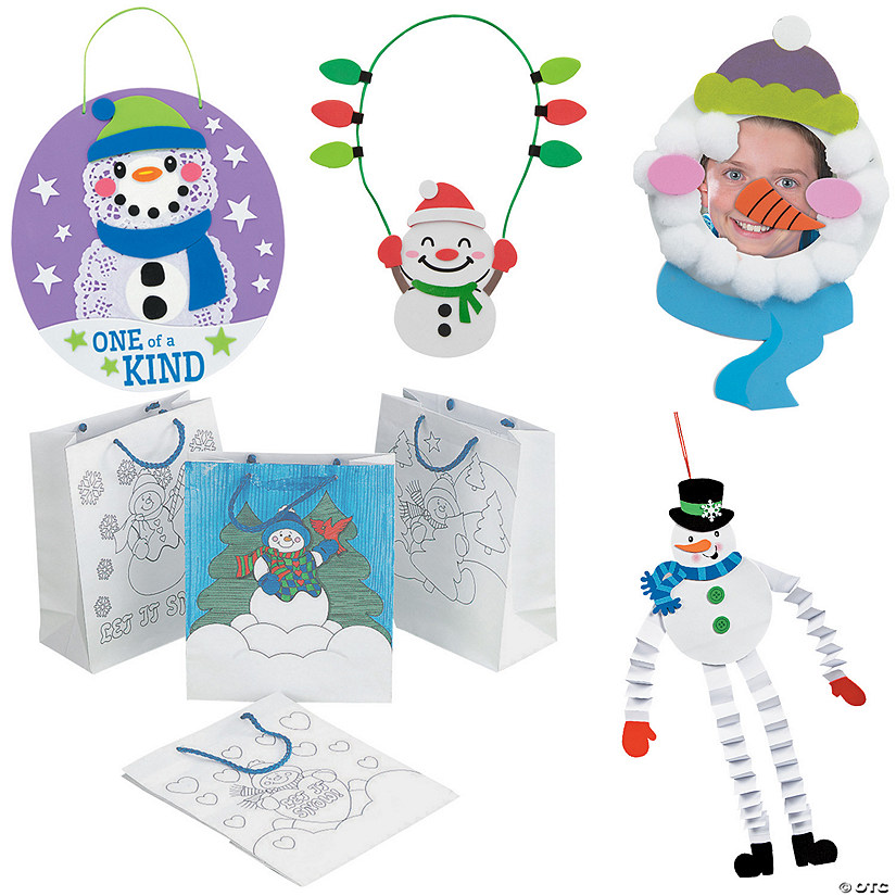 Bulk 60 Pc. Snowman Craft Kit Assortment Image