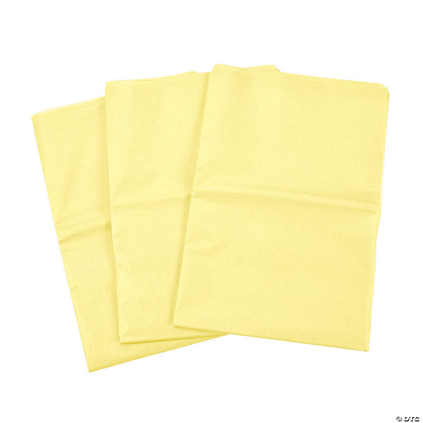 Bulk  60 Pc. Yellow Tissue Paper Sheets Image