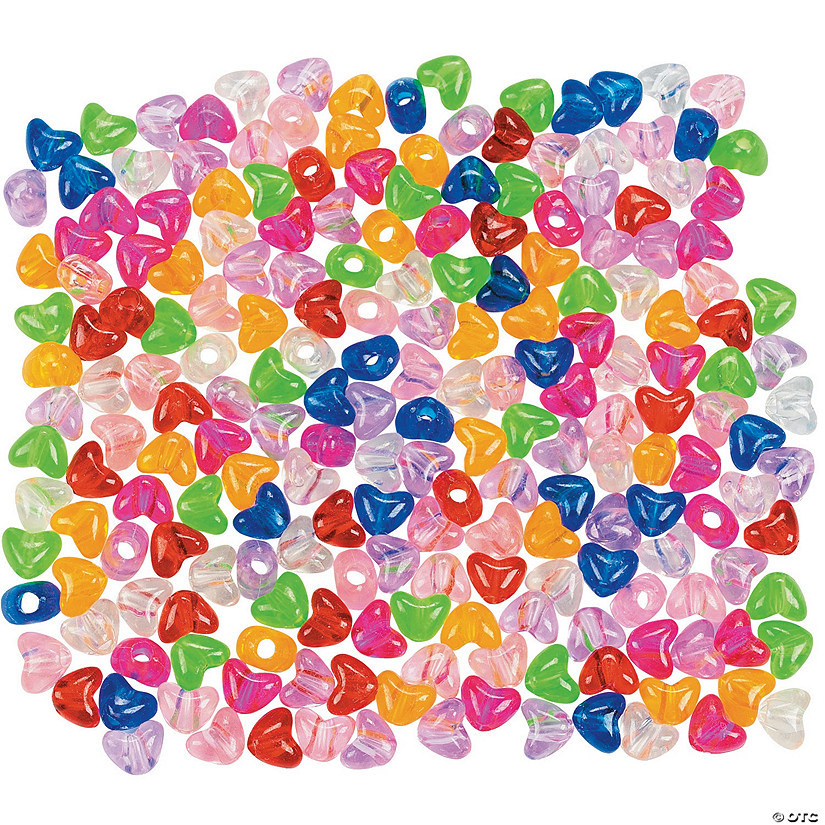 Bulk 600 Pc. Heart Shaped Pony Beads Image