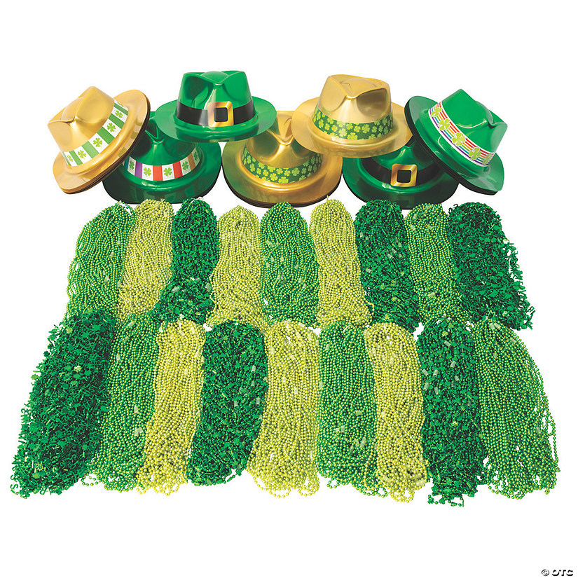Bulk 600 Pc. St. Patrick&#8217;s Day Necklace & Hat Assortment Image