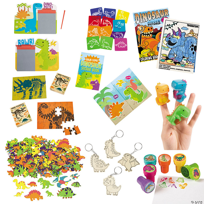 Bulk 656 Pc. Dinosaur Boredom Buster Kit Image