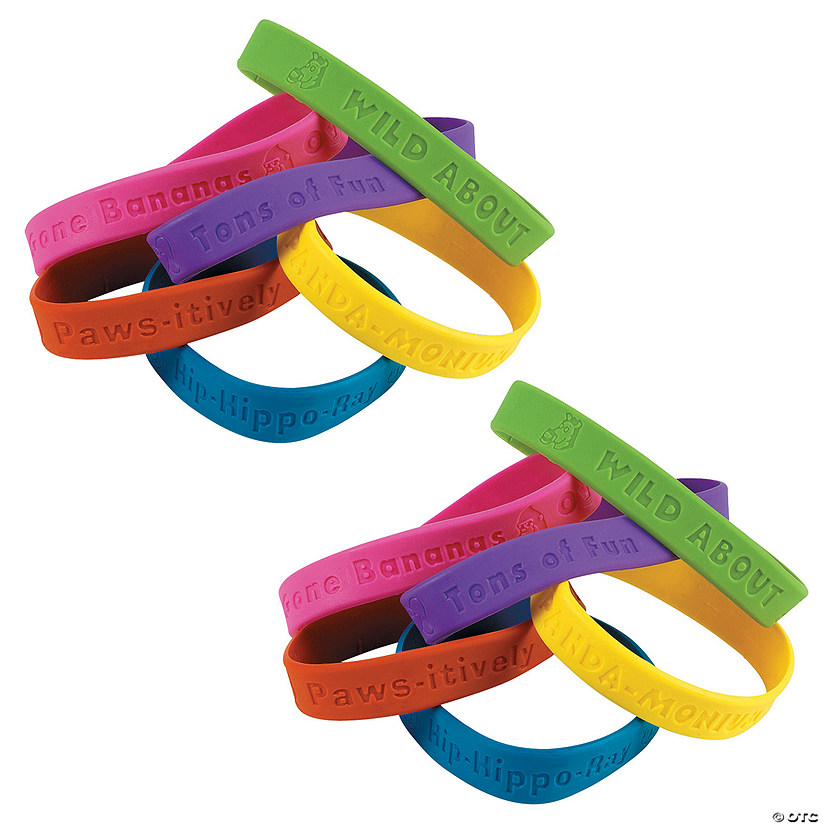 Bulk 72 Pc. 100th Day of School Rubber Bracelets Image