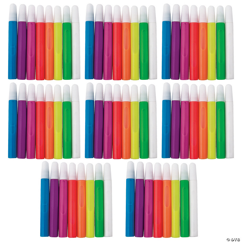 Bulk 72 Pc. 8-Color Neon Suncatcher Paint Pens Image