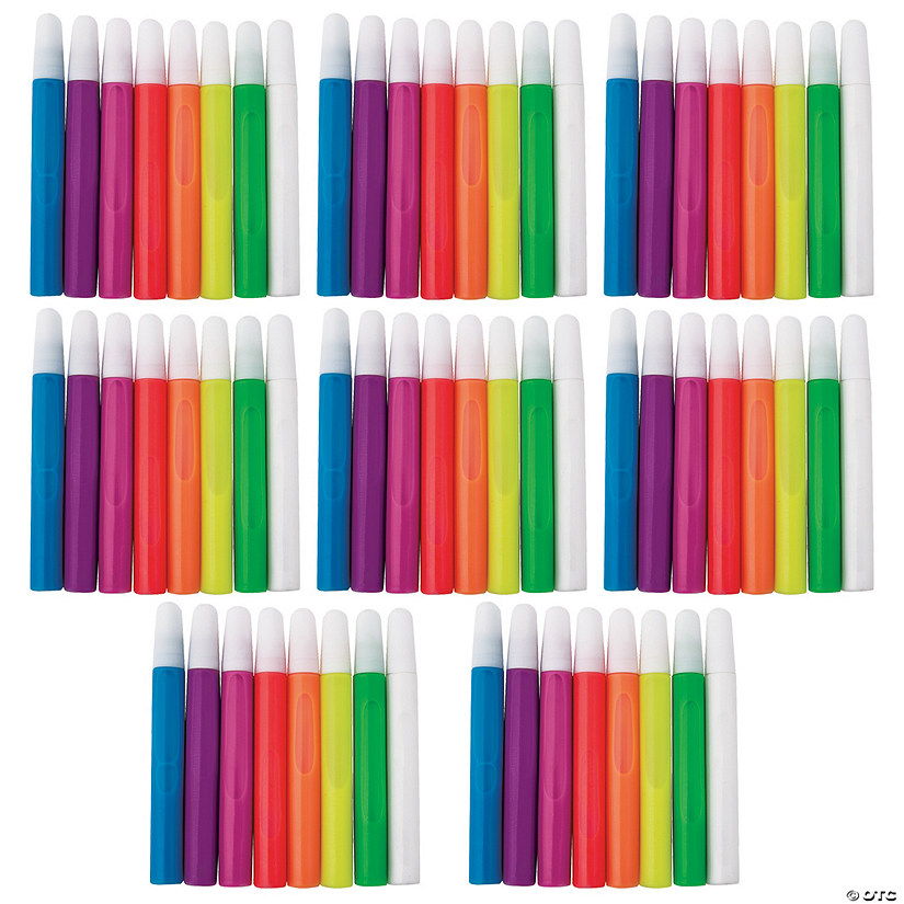 Bulk 72 Pc. 8Color Neon Suncatcher Paint Pens Oriental Trading