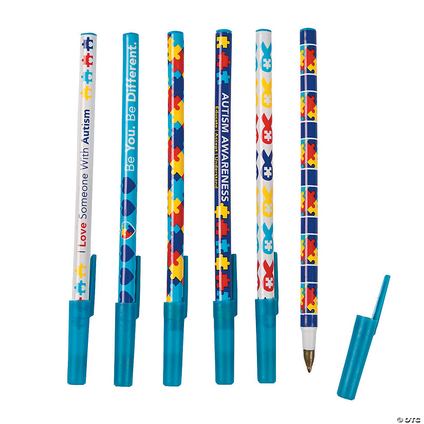 Bulk 72 Pc. Autism Awareness Pen Assortment Image