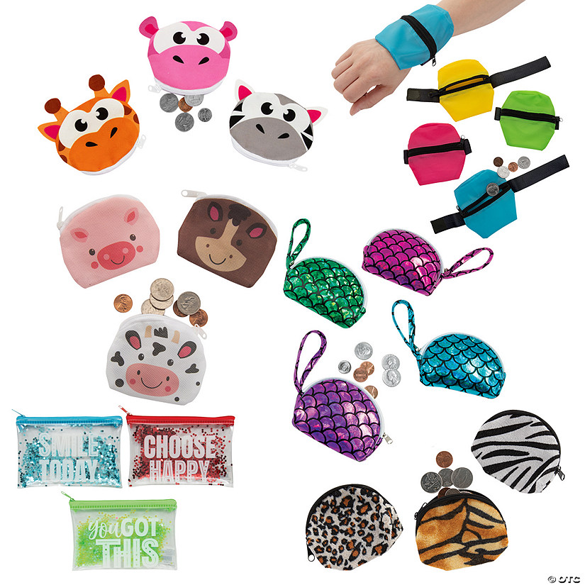 Bulk 72 Pc. Coin Purse Assortment Kit
