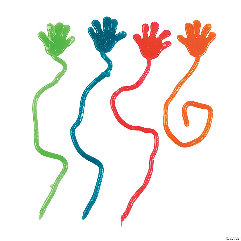 Bulk 72 Pc. Colorful Brights Sticky Hands Image