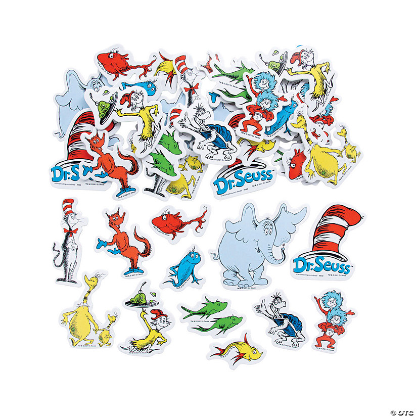 Bulk 72 Pc. Dr. Seuss™ Self-Adhesive Shapes Image