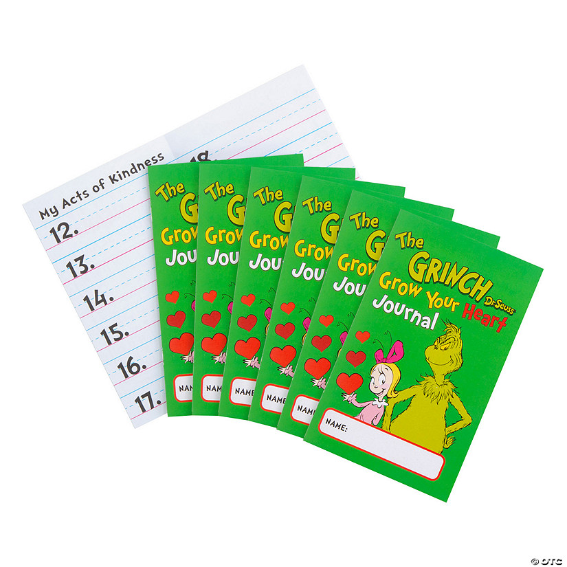 Bulk 72 Pc. Dr. Seuss&#8482; The Grinch Christmas Writing & Activity Journals with Stickers Image