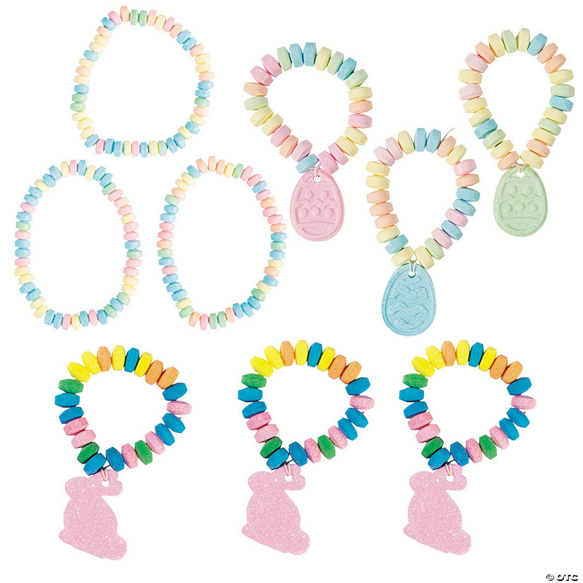 Bulk 72 Pc. Easter Candy Bracelet &amp; Necklace Assortment Image