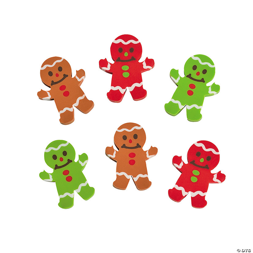 Bulk 72 Pc. Gingerbread Erasers Image