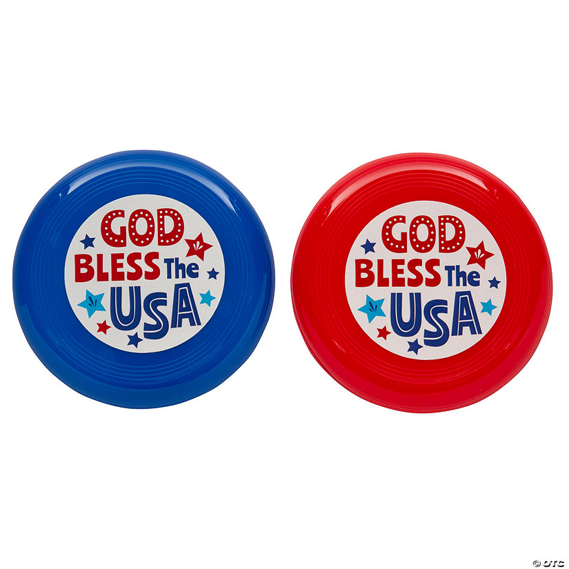 Bulk 72 Pc. God Bless the USA Mini Flying Discs Image