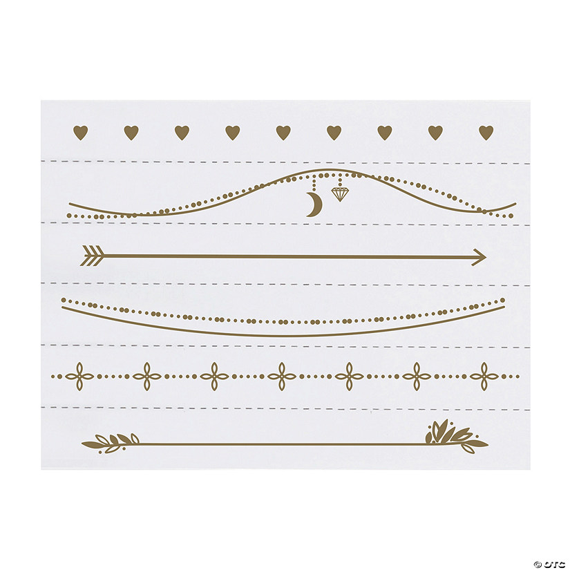 Bulk 72 Pc. Jewelry Temporary Tattoo Assortment Image