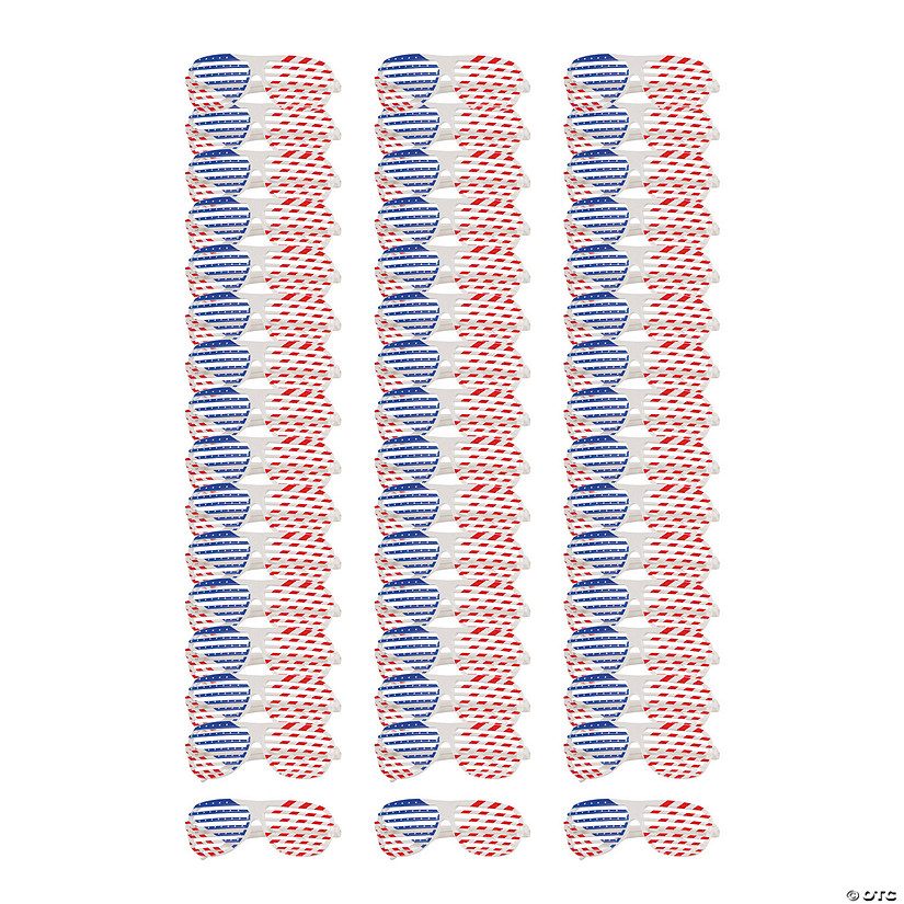 Bulk 72 Pc. Kids Patriotic Shutter Glasses Image