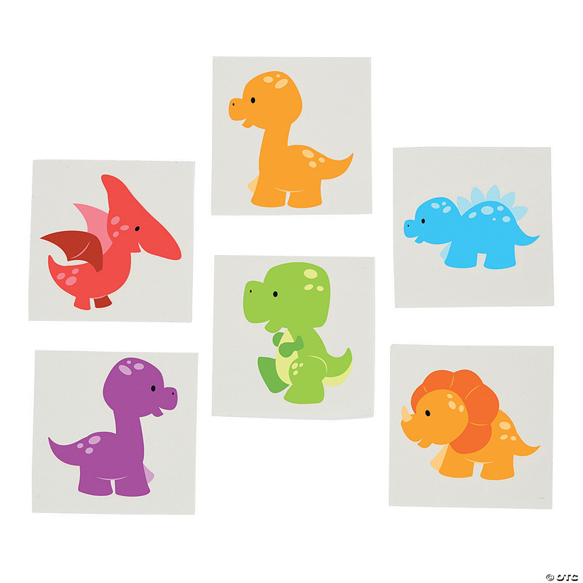 Bulk 72 Pc. Little Dino Tattoos - 72 Pc. Image