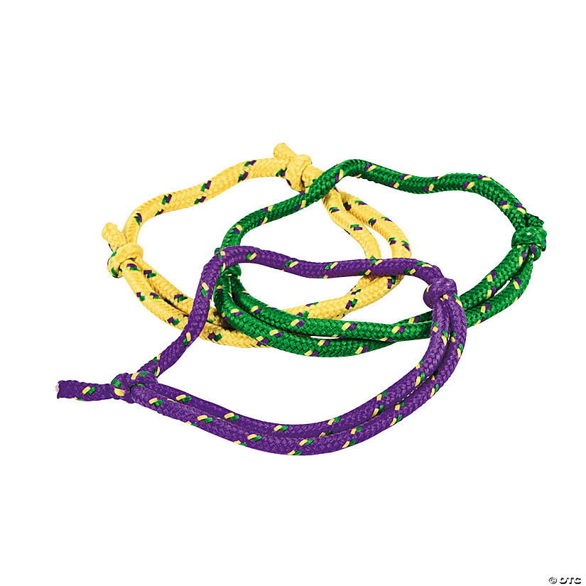 Bulk 72 Pc. Mardi Gras Friendship Rope Bracelets Image