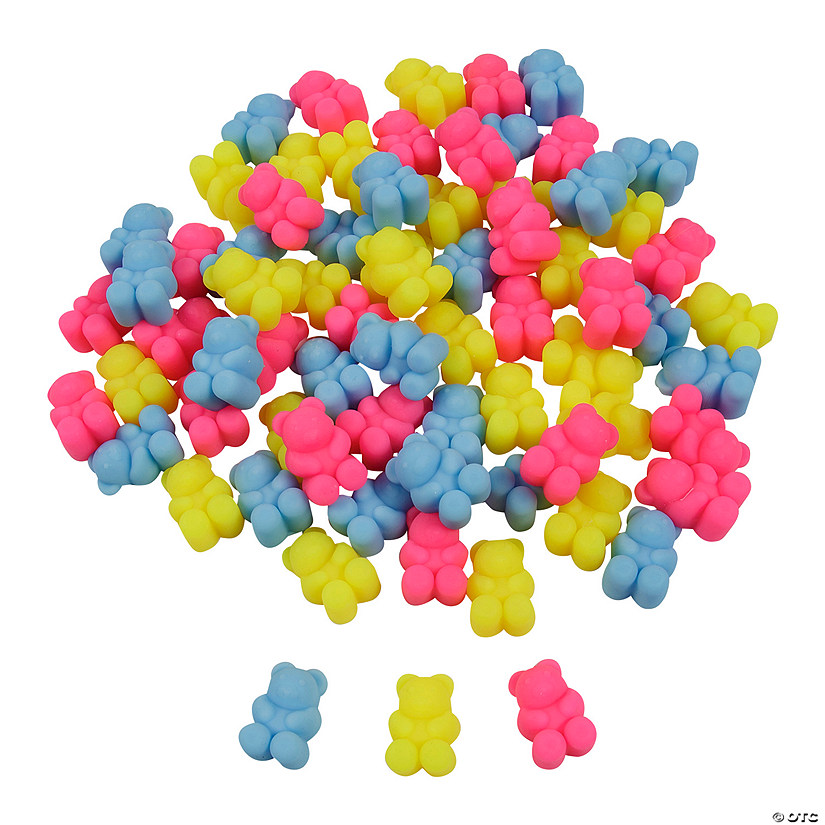 Bulk 72 Pc. Mini Candy Critters Gummy Teddy Bear Sticky Characters Image