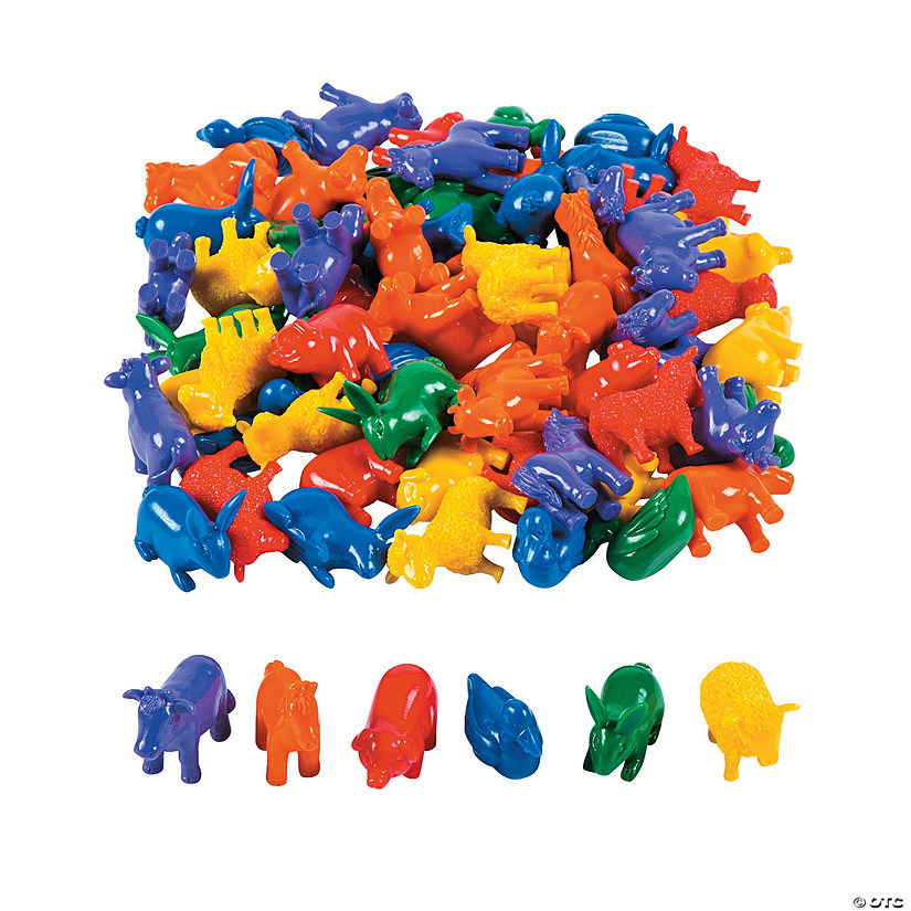Bulk 72 Pc. Mini Farm Animal Counters Image