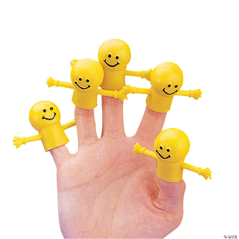 Bulk 72 Pc. Mini Smile Face Finger Puppets Image