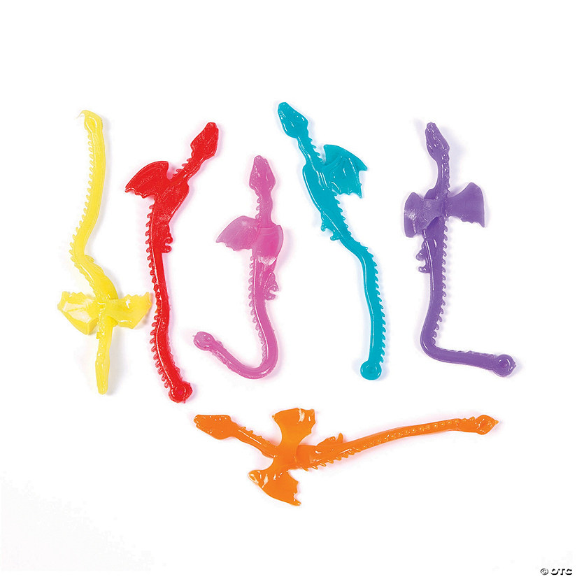 Bulk  72 Pc. Mini Sticky Dragons on a String Image