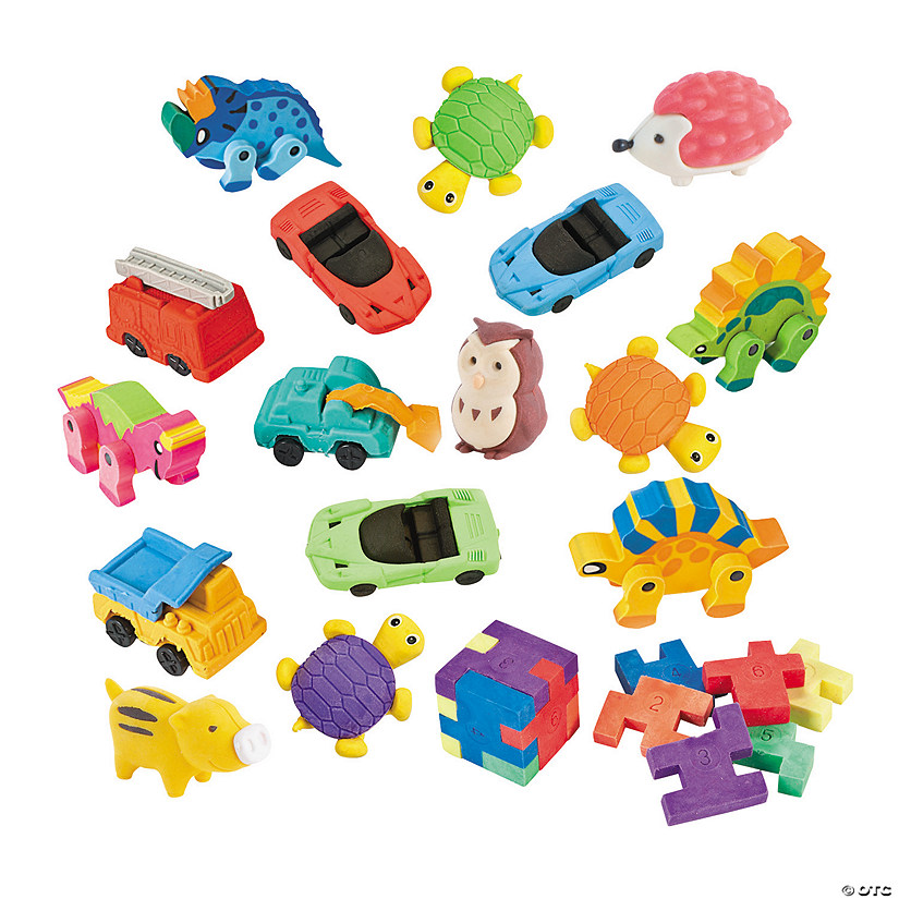 Bulk 72 Pc. Novelty Eraser Assortment Image