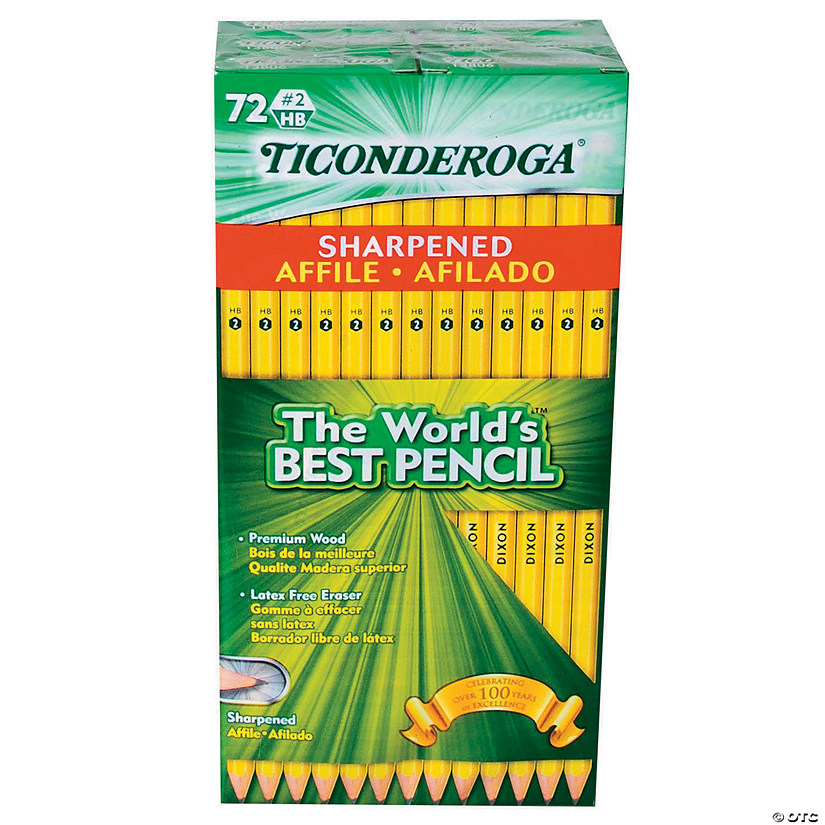 Bulk 72 Pc. Original Ticonderoga® Pencils, PreSharpened Oriental Trading