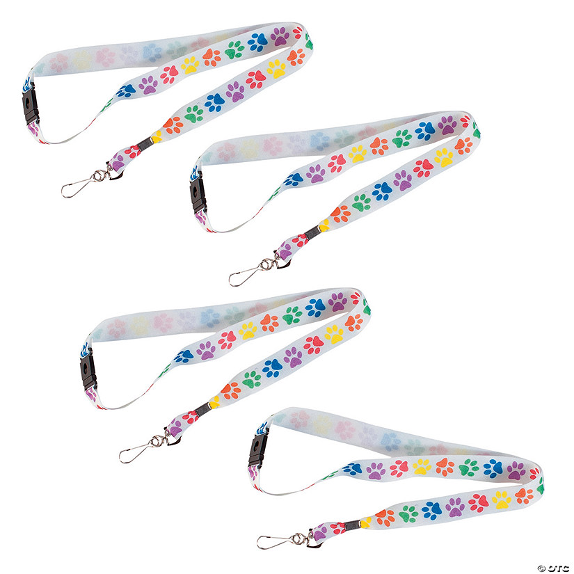 Bulk 72 Pc. Paw Print Breakaway Lanyards Image