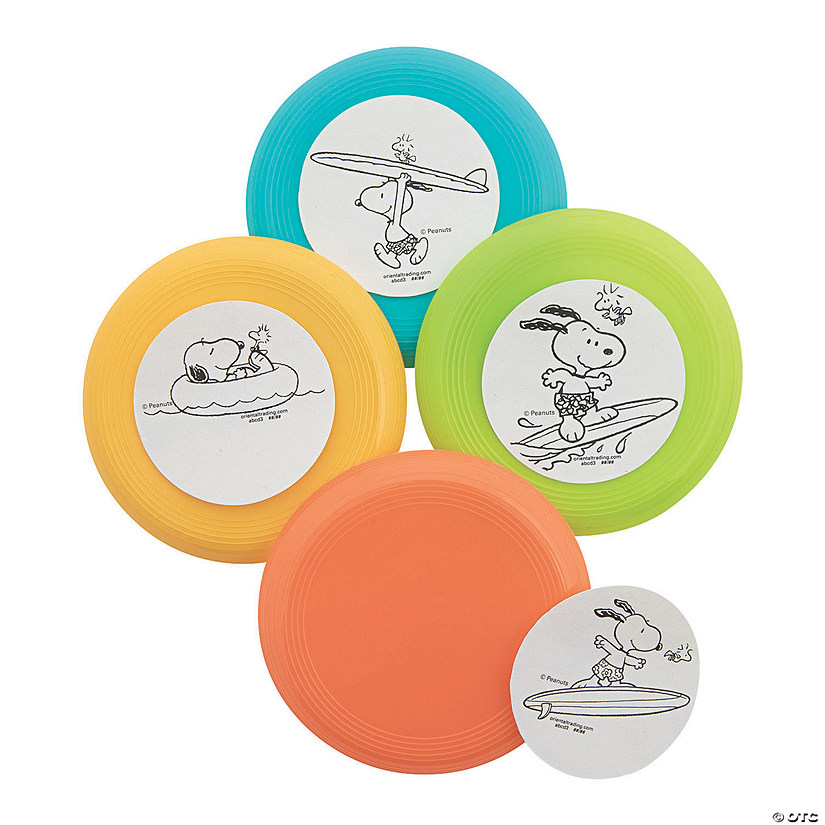 Bulk 72 Pc. Peanuts<sup>&#174; </sup>Color Your Own Summer Mini Flying Discs Image