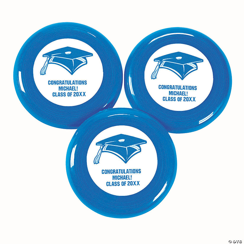 Bulk 72 Pc. Personalized Mini Graduation Flying Discs Image