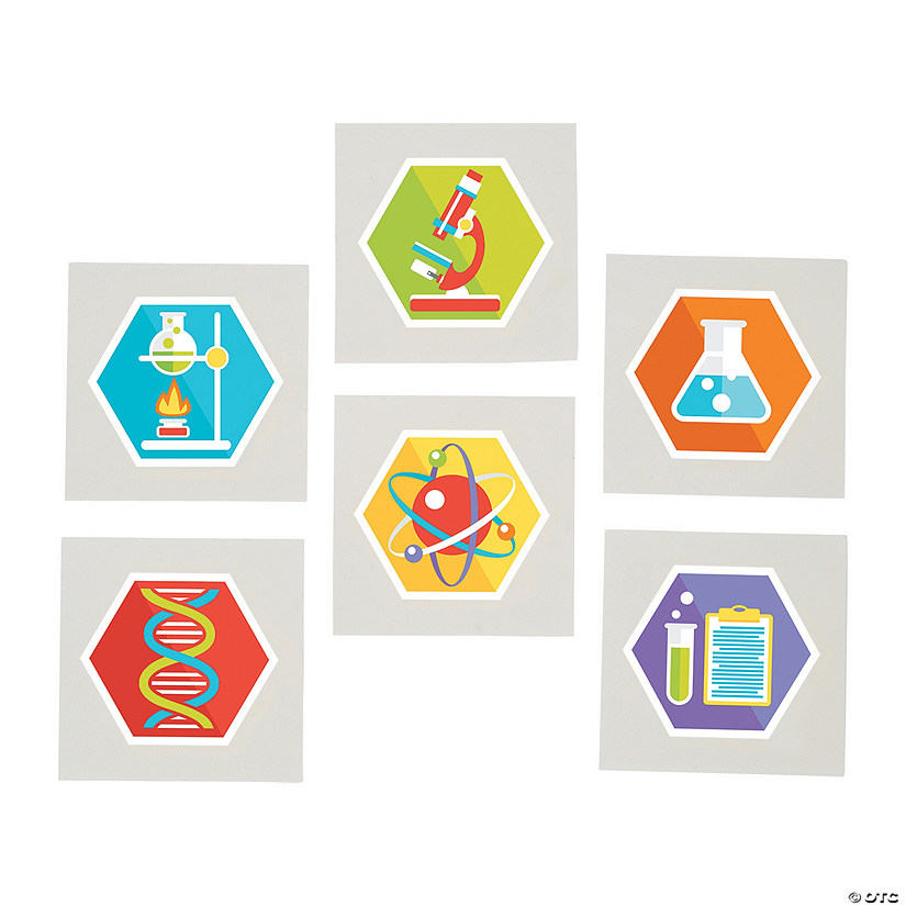 Bulk 72 Pc. Science Party Temporary Tattoos Image