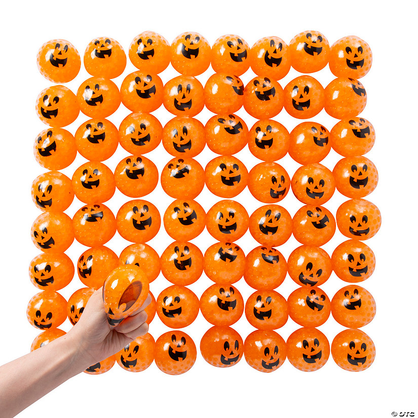 Bulk 72 Pc. Squishy Gel Beads Pumpkin Balls Image