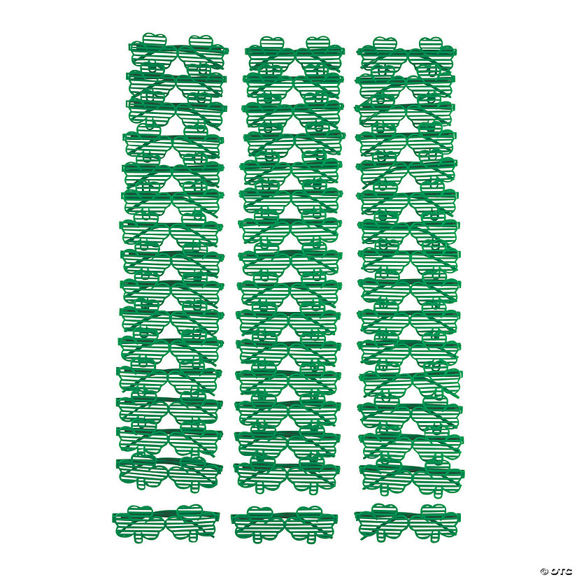 Bulk 72 Pc. St. Patrick&amp;#8217;s Day Shamrock Shutter Glasses Image