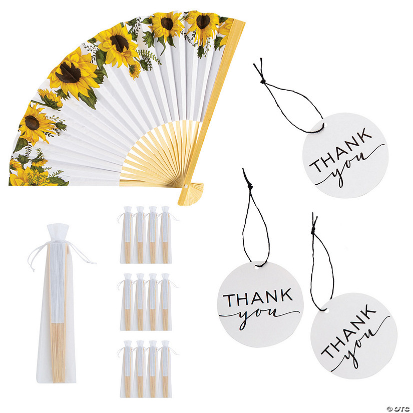 Bulk  72 Pc. Sunflower Fan Thank You Favor Kit for 24 Image