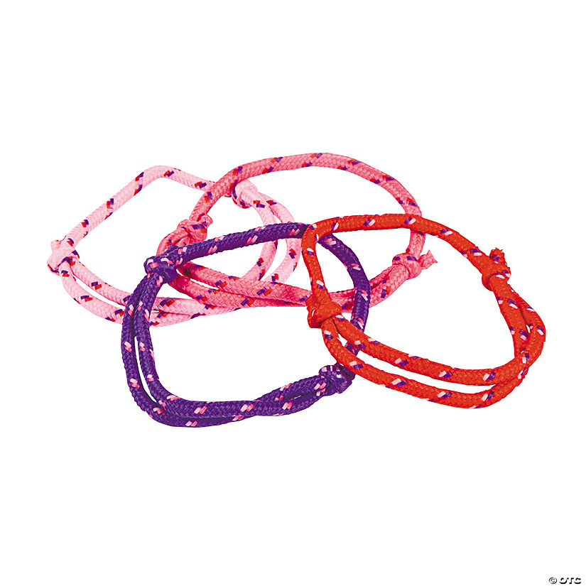 Bulk 72 Pc. Valentine Friendship Rope Bracelets Image