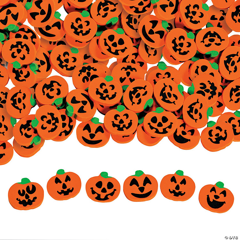 Bulk 720 Pc. Jack-O&amp;#8217;-Lantern Mini Eraser Assortment Image