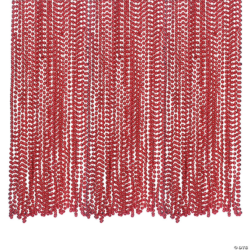 Bulk 720 Pc. Red Metallic Bead Necklaces Image
