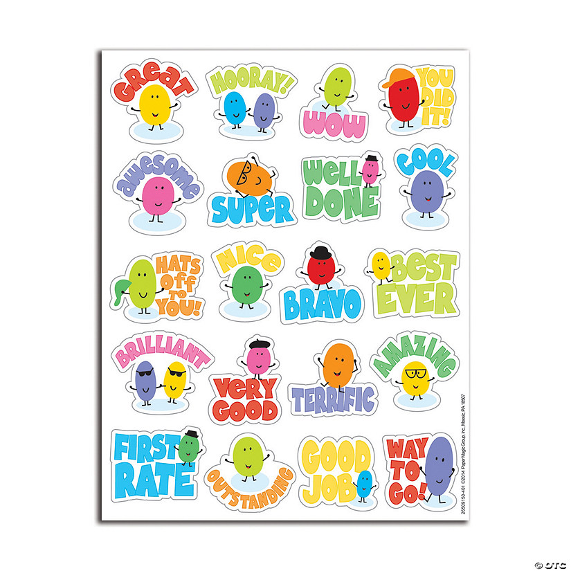 Bulk  80 Pc. Eureka<sup>&#174;</sup> Jelly Bean Scented Stickers Image