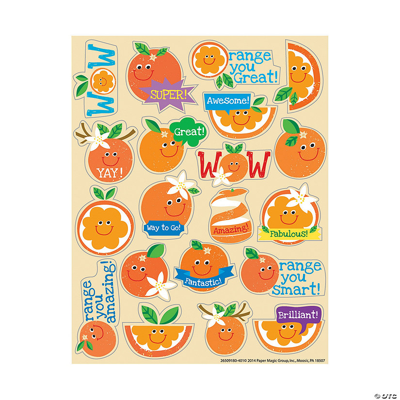 Bulk 80 Pc. Eureka<sup>&#174;</sup> Orange Scented Stickers Image