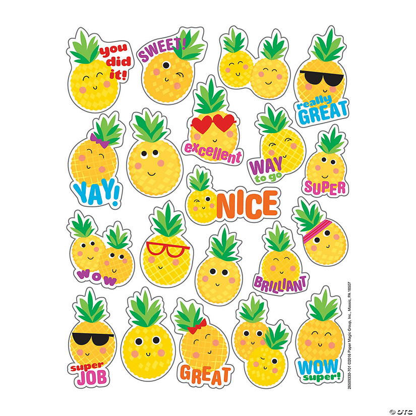 Bulk 80 Pc. Eureka<sup>&#174;</sup> Pineapple Scented Stickers Image