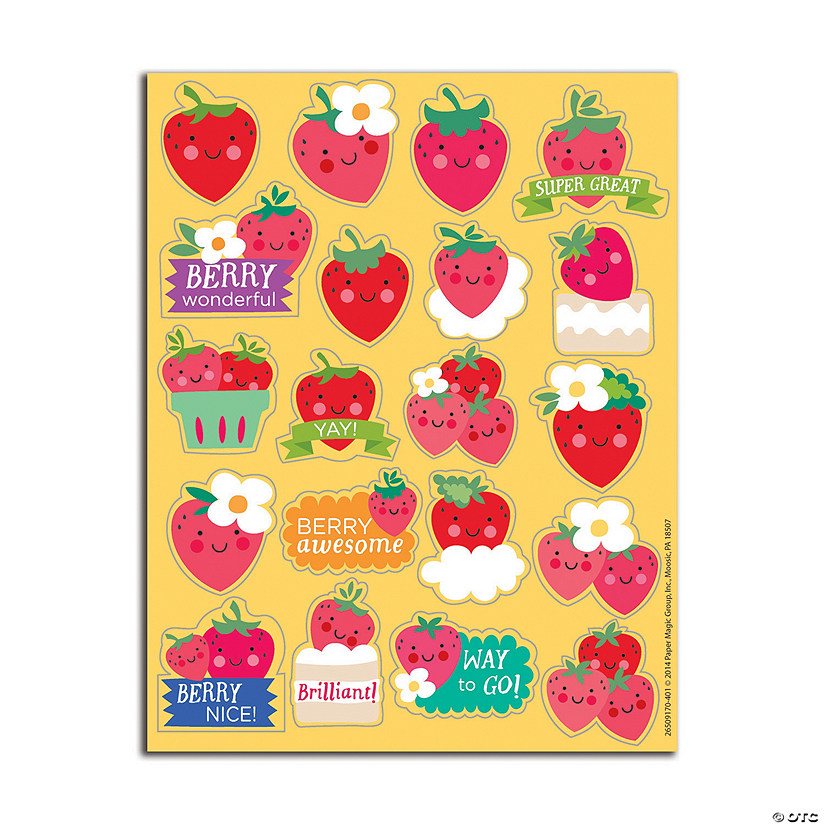 Bulk 80 Pc. Eureka<sup>&#174;</sup> Strawberry Scented Stickers Image