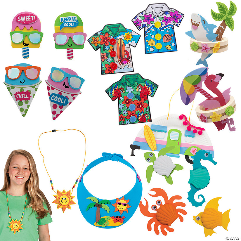 Bulk 84 Pc. Summer Craft Boredom Buster Kit