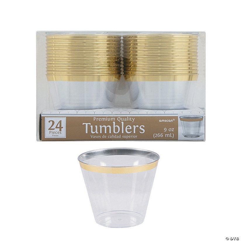 Bulk  96 Ct. Small Cups with Gold Trim Image