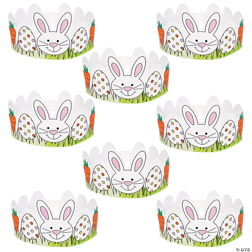 Bulk 96 Pc. Color Your Own Easter Crowns - 96 Pc. Image