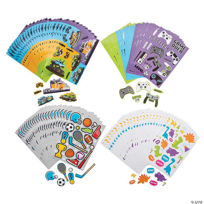 Bulk 96 Pc. Cool Sticker Sheet Assortment Image