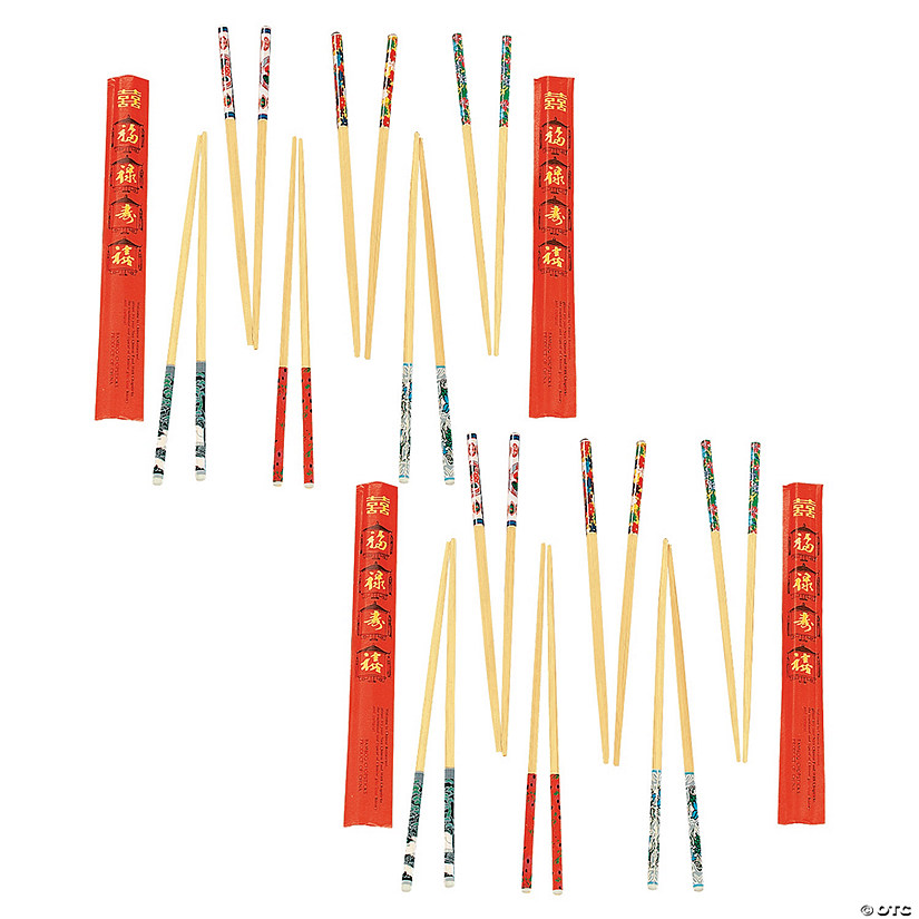 Bulk 96 Pc. Decorated Wood Chopsticks Image