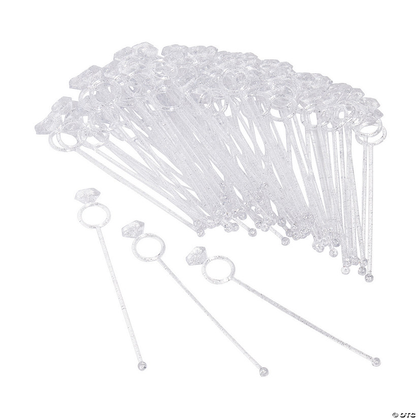 Bulk 96 Pc. Diamond Ring Stir Sticks Image