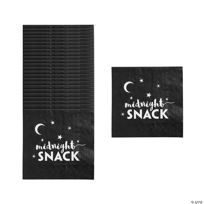 Bulk 96 Pc. Midnight Snack Beverage Napkins Oriental Trading