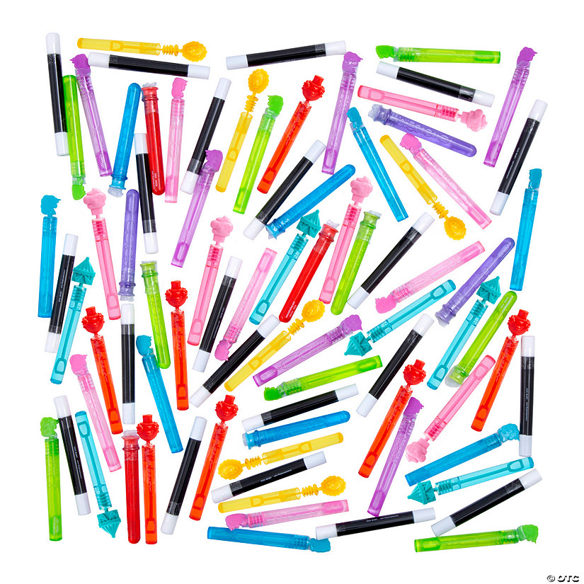 Bulk 96 Pc. Mini Bubble Tube Assortment Image